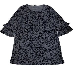 Tacera Ruffle Bell Sleeve Dress(Size 3X)